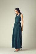 GIPSY Womens Round Neck Embellished Maxi Dress