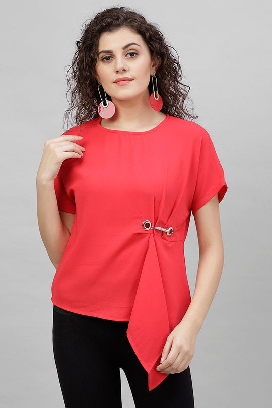 Gipsy Red Polyster Top