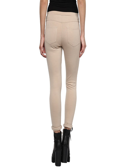 Gipsy Beige Casual Rayon Jegging
