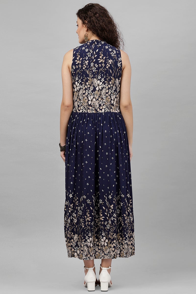 Gipsy Navy Polyster Dress