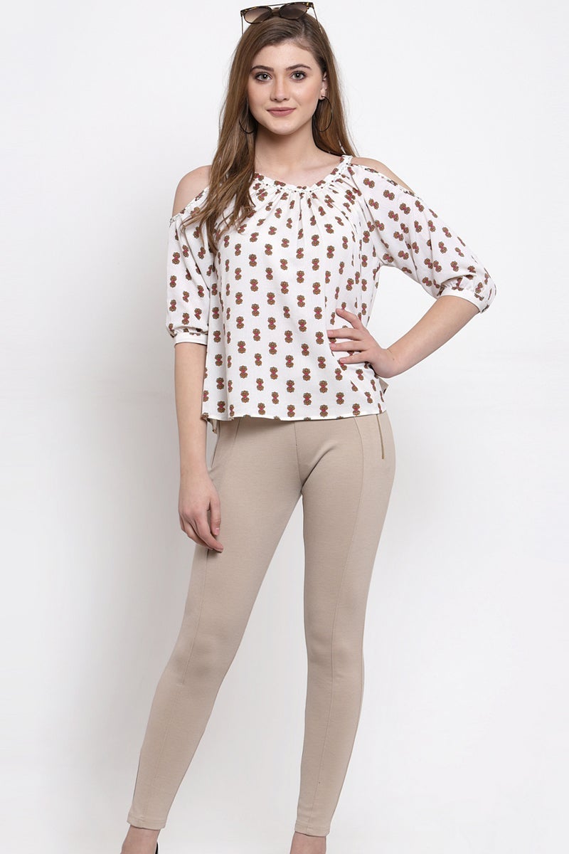 Gipsy Women Beige Jeggings