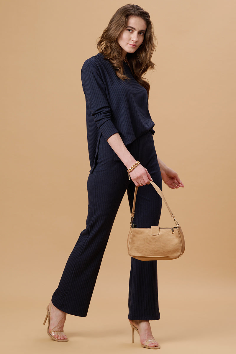 Gipsy Navy Poly Knit Co-Ord Pant