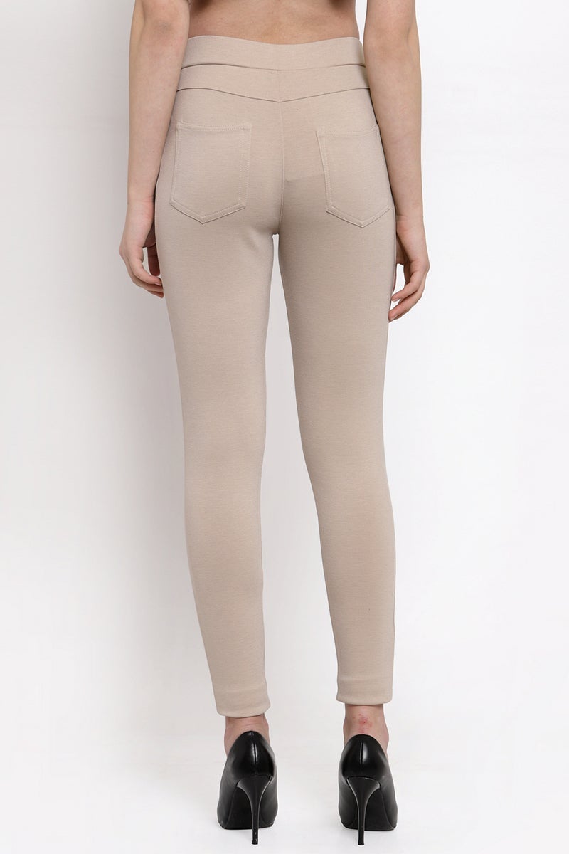 Gipsy Women Beige Jeggings