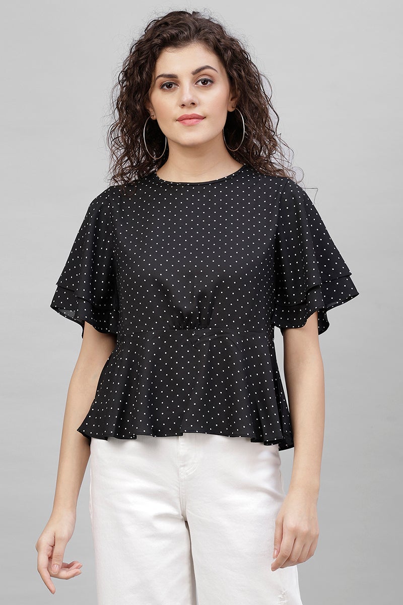 Gipsy Black Polyster Top
