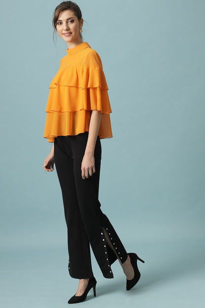 Black Solid Knitted Bootcut Jegging