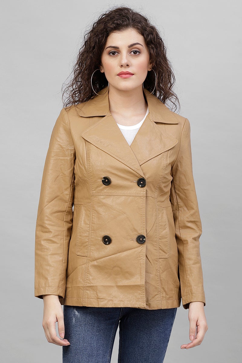 Gipsy Camel Brown Polyester Jacket