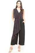 Gipsy Black Striped Georgette Jumpsuit