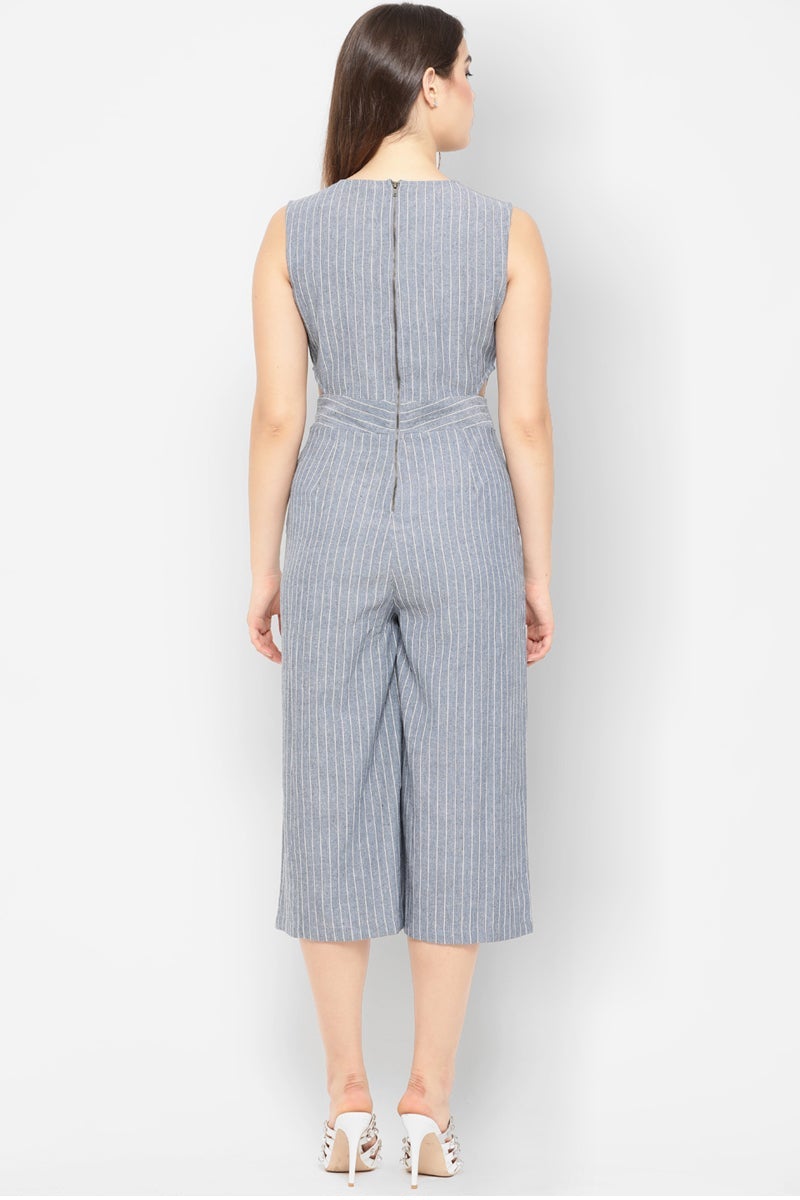 Gipsy Women Indigo Round Neck Sleeveless Jumpsuit