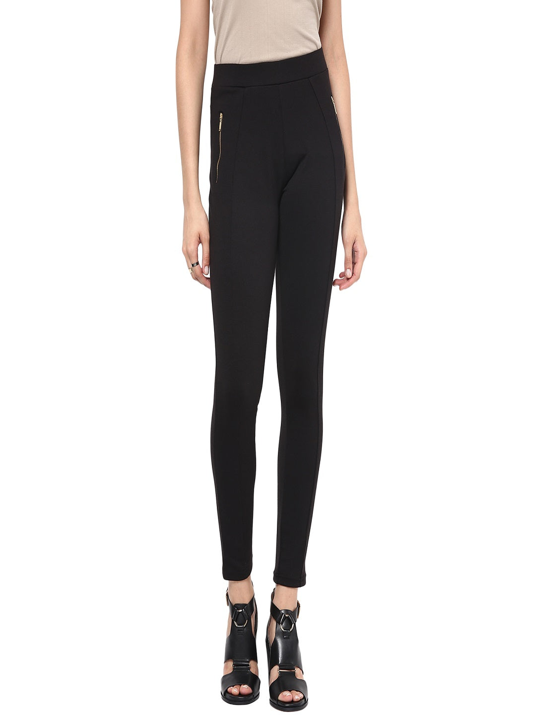 Gipsy Black Casual Rayon Jegging