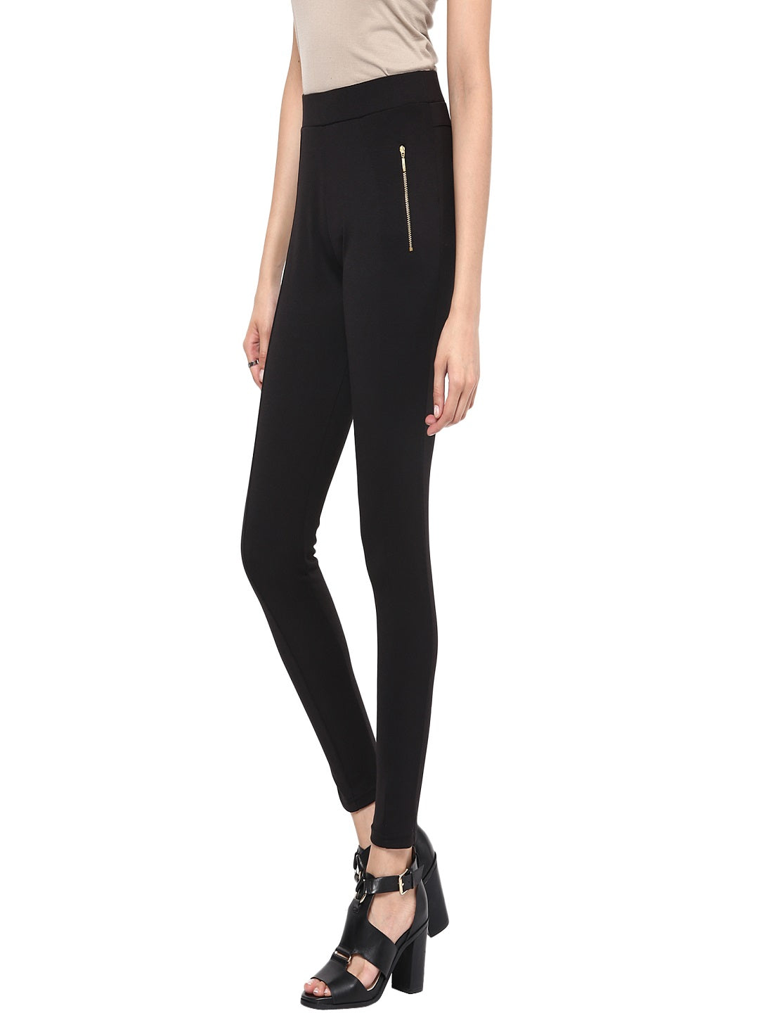 Gipsy Black Casual Rayon Jegging