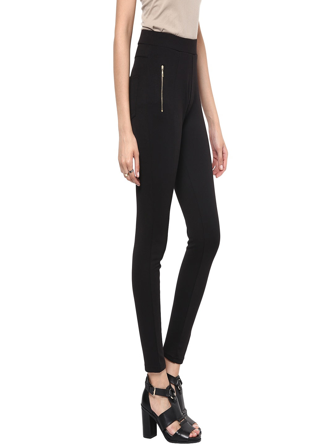 Gipsy Black Casual Rayon Jegging
