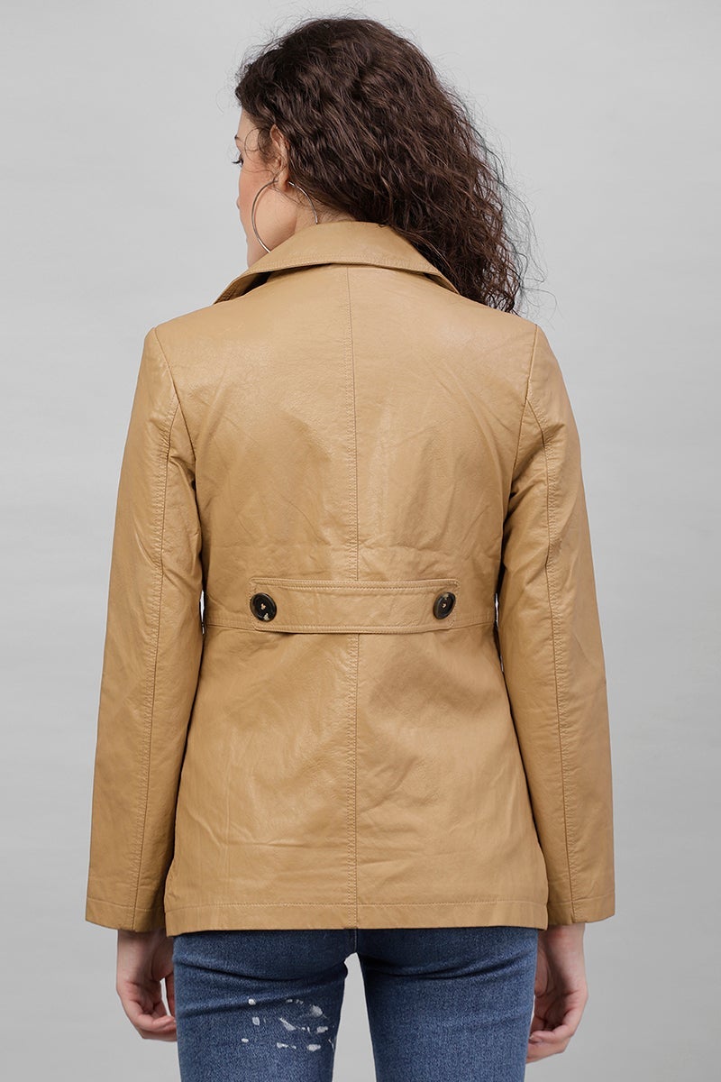 Gipsy Camel Brown Polyester Jacket