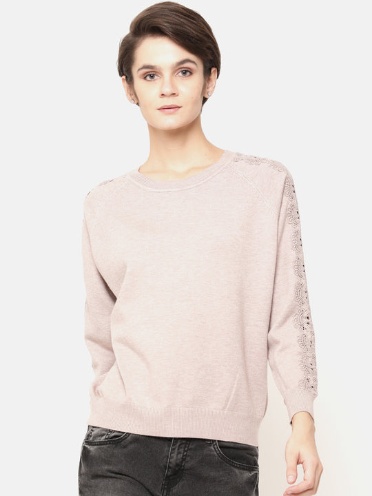 Gipsy Women Embellished Full Sleeve Black Sweater