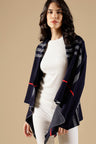 Navy Regular Fit Acrylic Cape