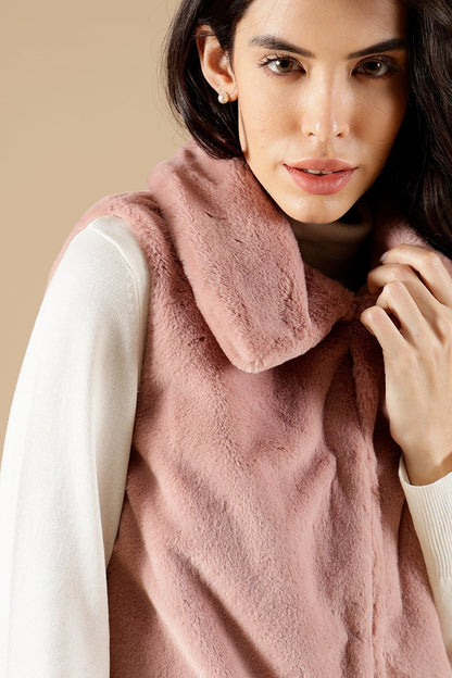 Blush Pink Regular Fit Poleyster Jackets