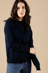 Navy Regular Fit Acrylic Sweaters