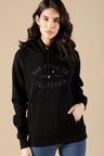 Black Regular Fit Cotton/Poly Sweat Shirt