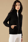 Black Regular Fit Polycotton Sweat Shirt
