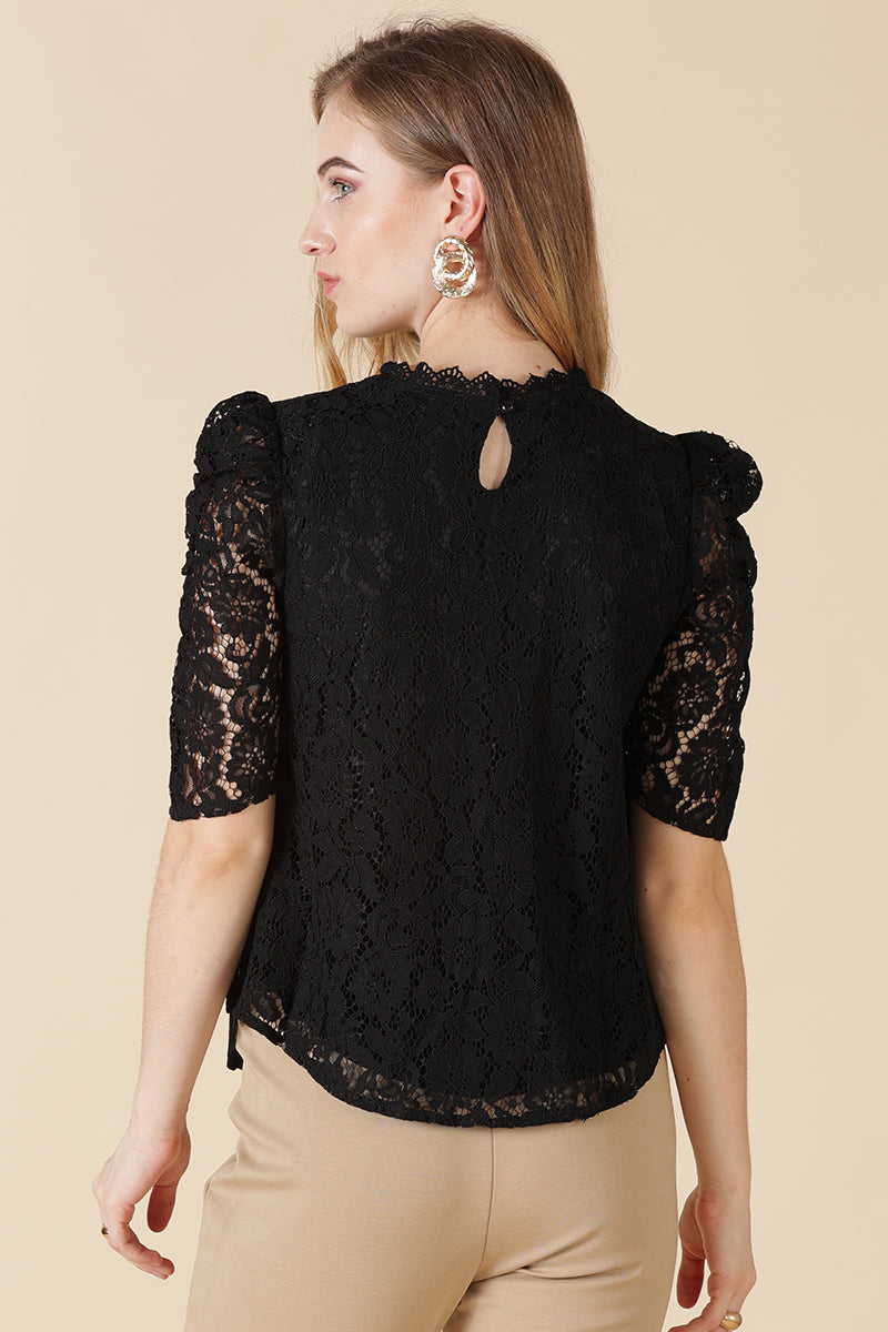 Gipsy Black Net Fabric Blouse