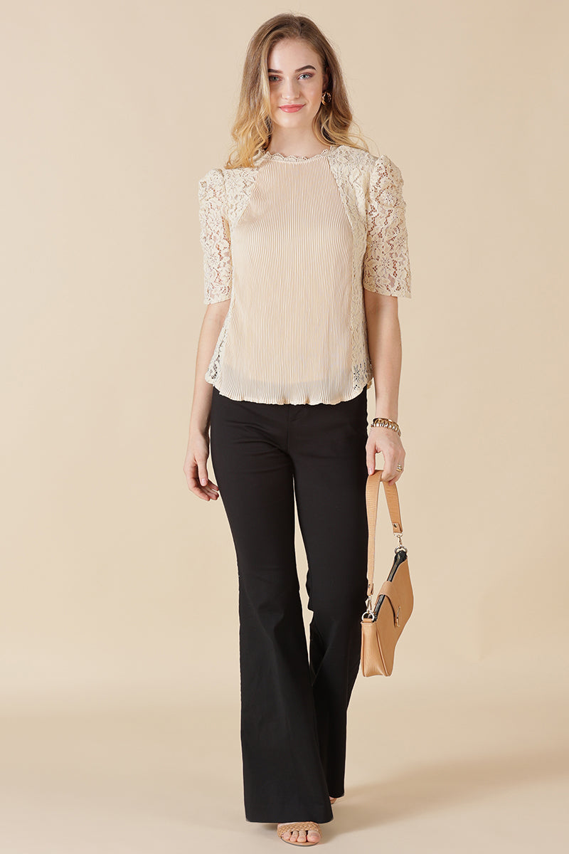 Gipsy Cream Net Fabric Blouse