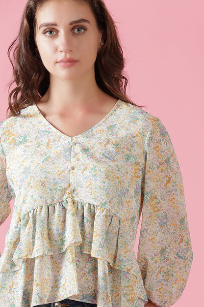 Gipsy Yellow Georgette Blouse