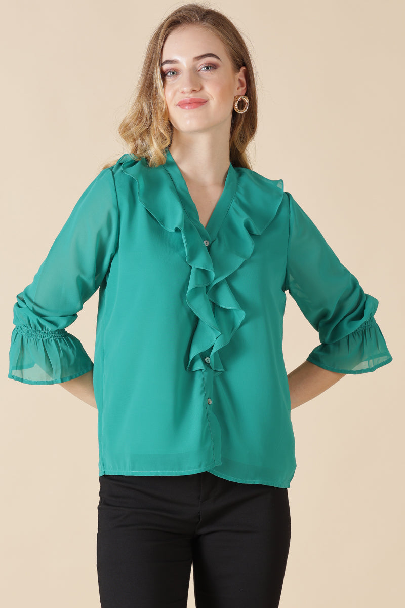 Gipsy Green Georgette Blouse