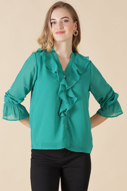 Gipsy Green Georgette Blouse