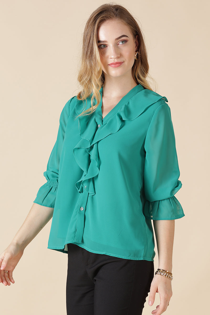 Gipsy Green Georgette Blouse