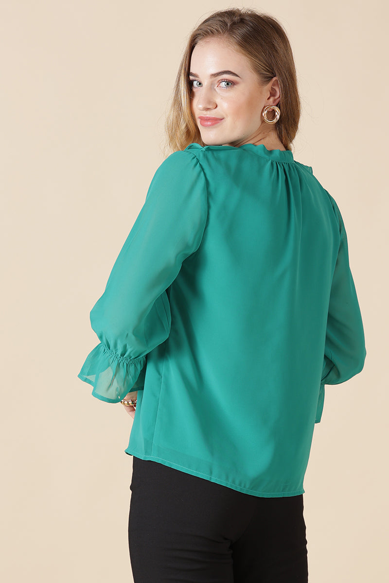 Gipsy Green Georgette Blouse