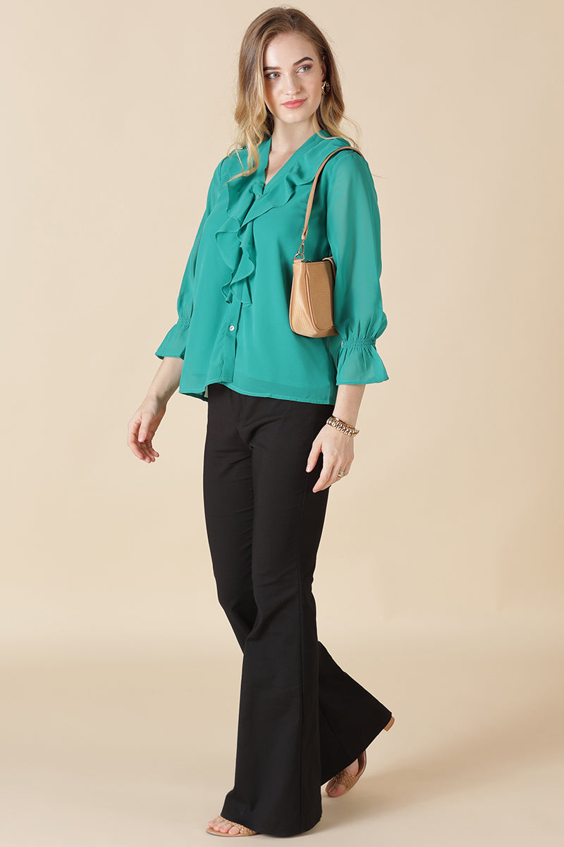 Gipsy Green Georgette Blouse