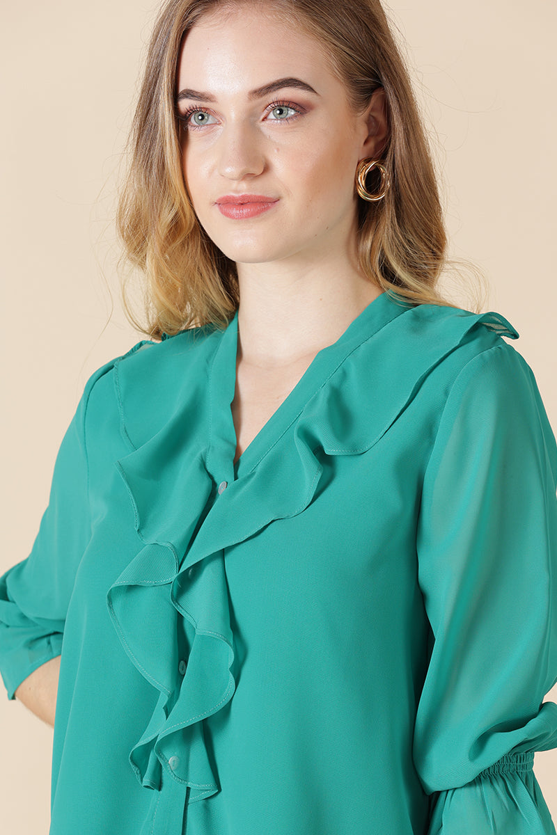 Gipsy Green Georgette Blouse