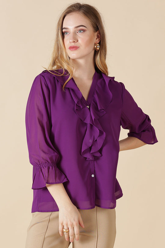 Gipsy Purple Georgette Blouse