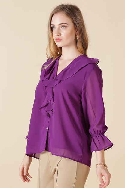 Gipsy Purple Georgette Blouse