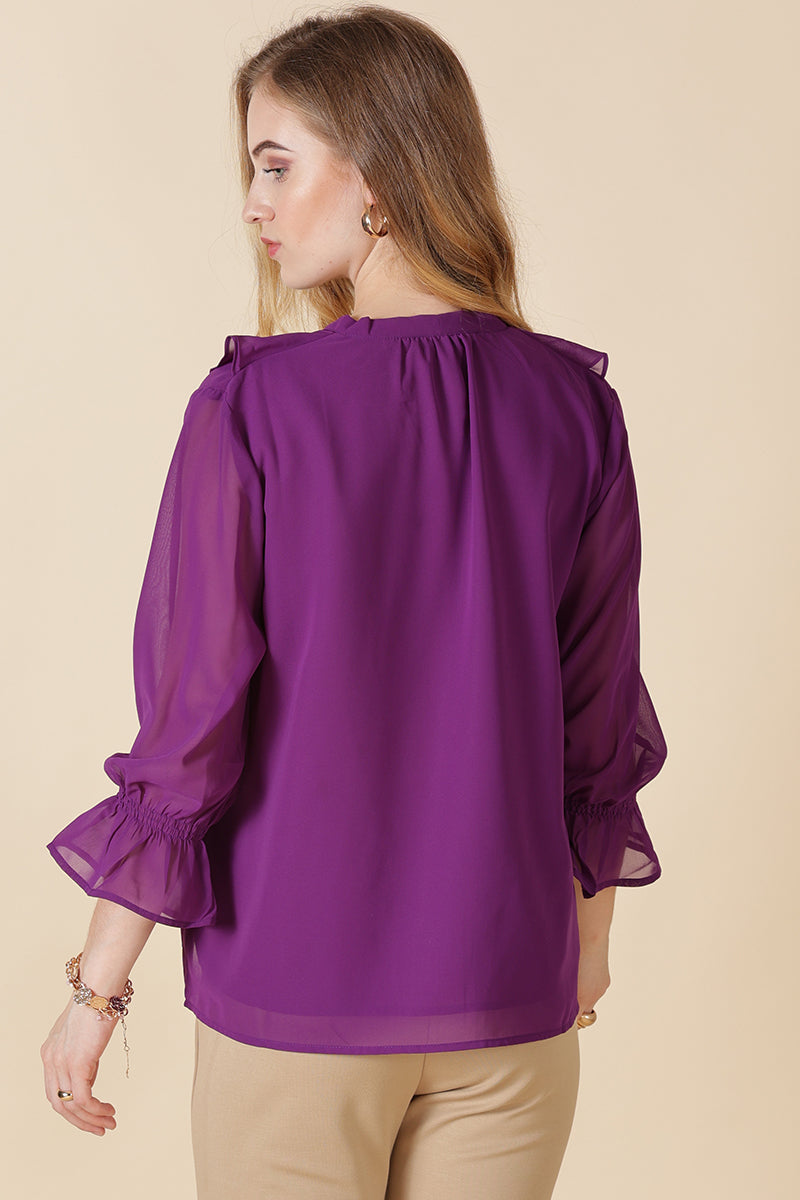 Gipsy Purple Georgette Blouse