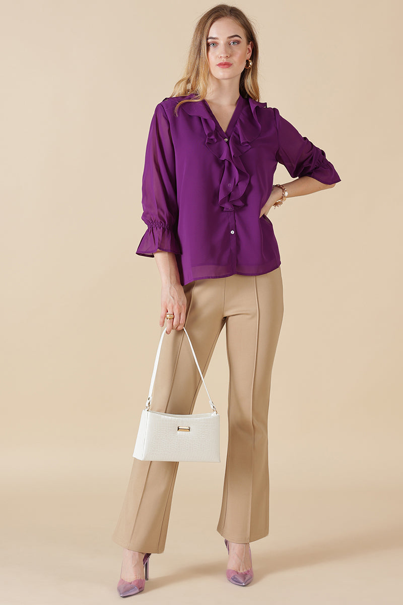 Gipsy Purple Georgette Blouse