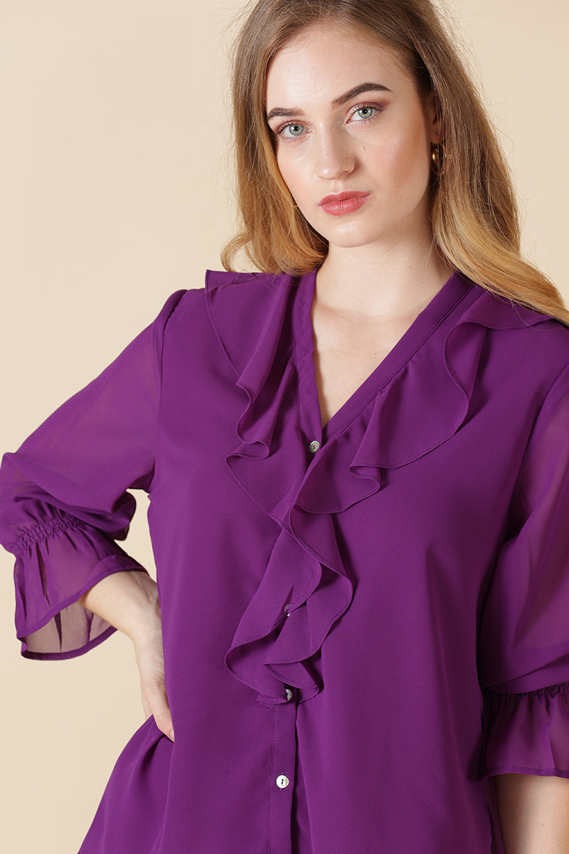 Gipsy Purple Georgette Blouse