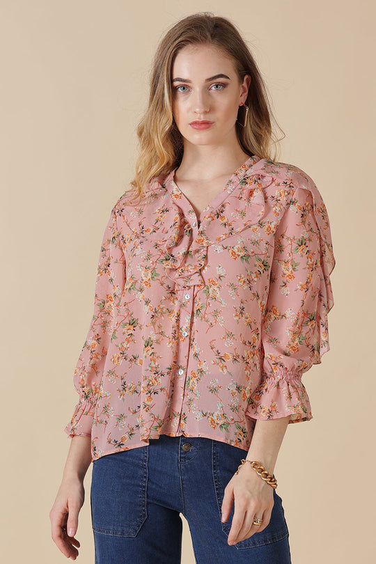 Gipsy Peach Georgette Blouse