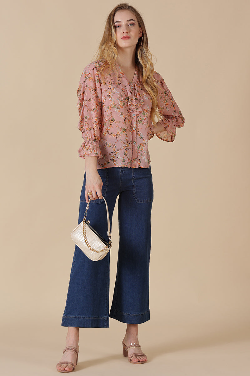 Gipsy Peach Georgette Blouse