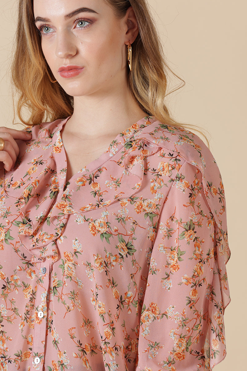 Gipsy Peach Georgette Blouse