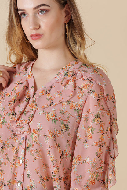 Gipsy Peach Georgette Blouse