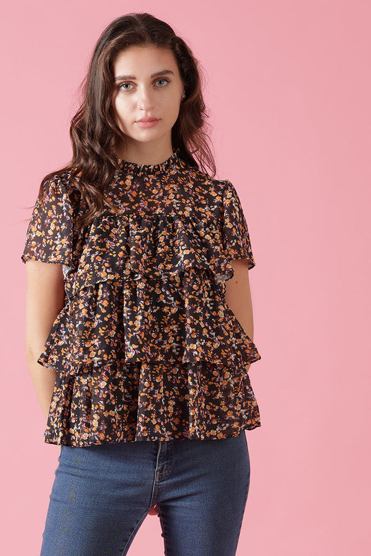 Gipsy Black Georgette Blouse