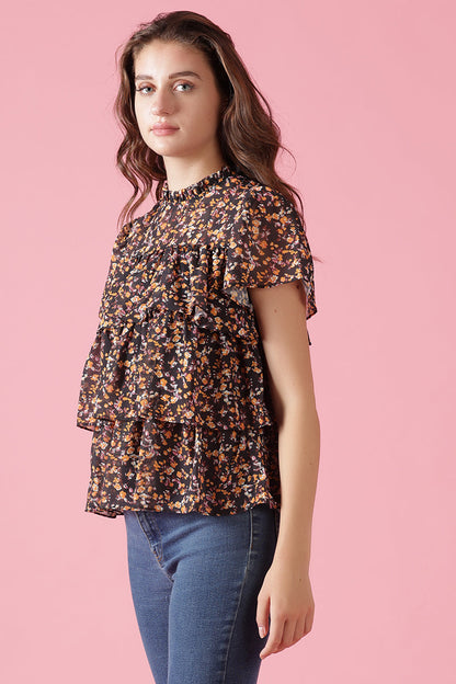 Gipsy Black Georgette Blouse