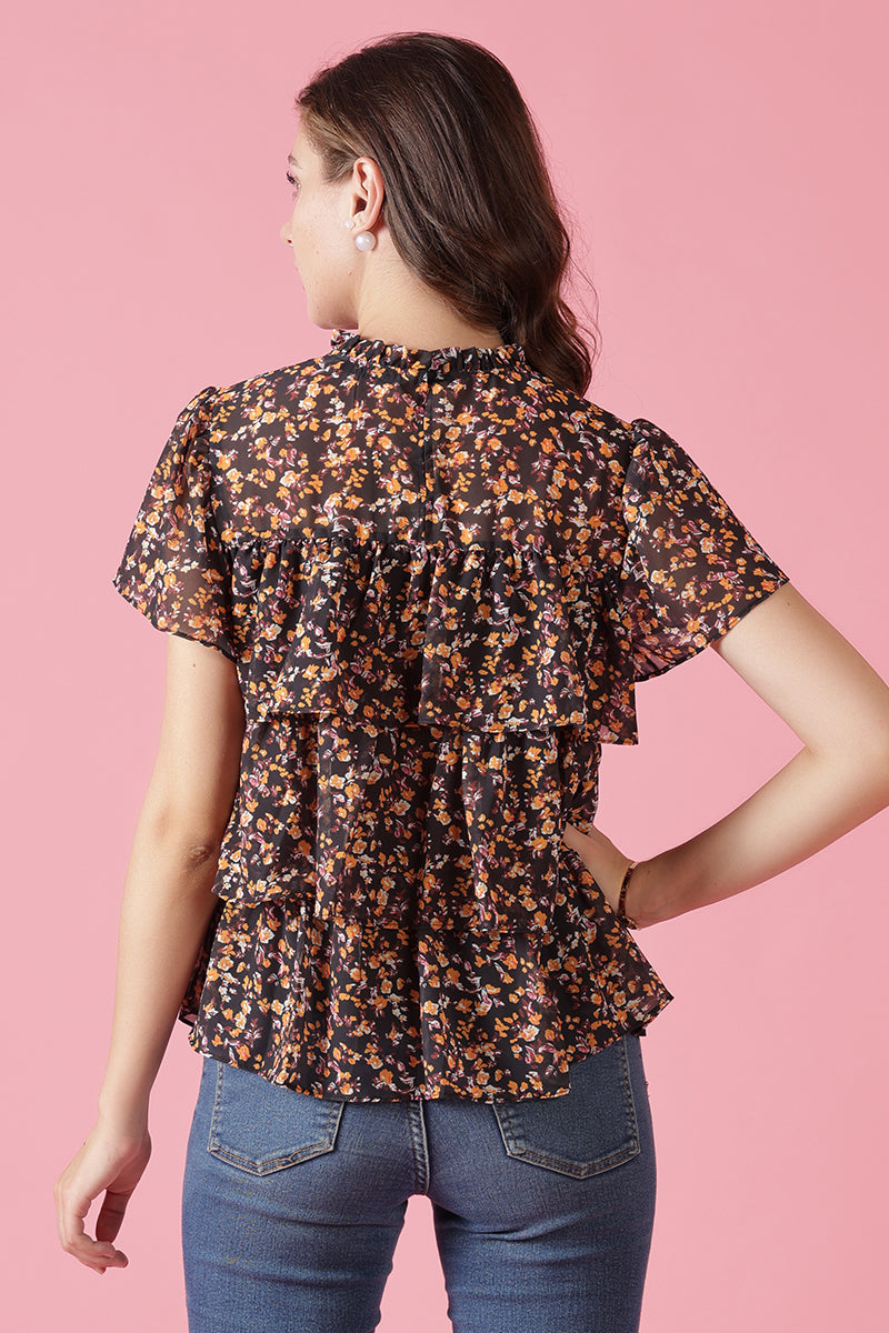 Gipsy Black Georgette Blouse