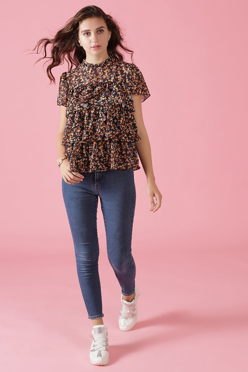 Gipsy Black Georgette Blouse