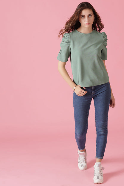 Gipsy Jade Green Knit Blouse