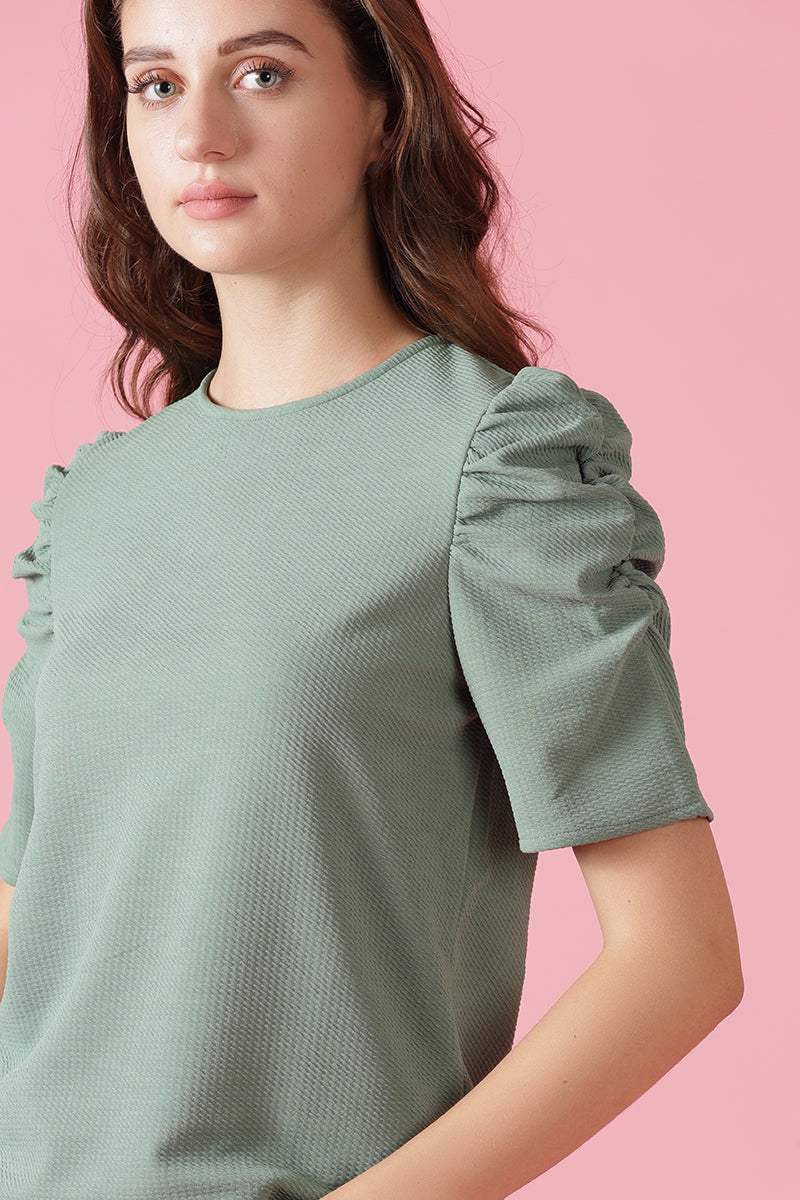 Gipsy Jade Green Knit Blouse