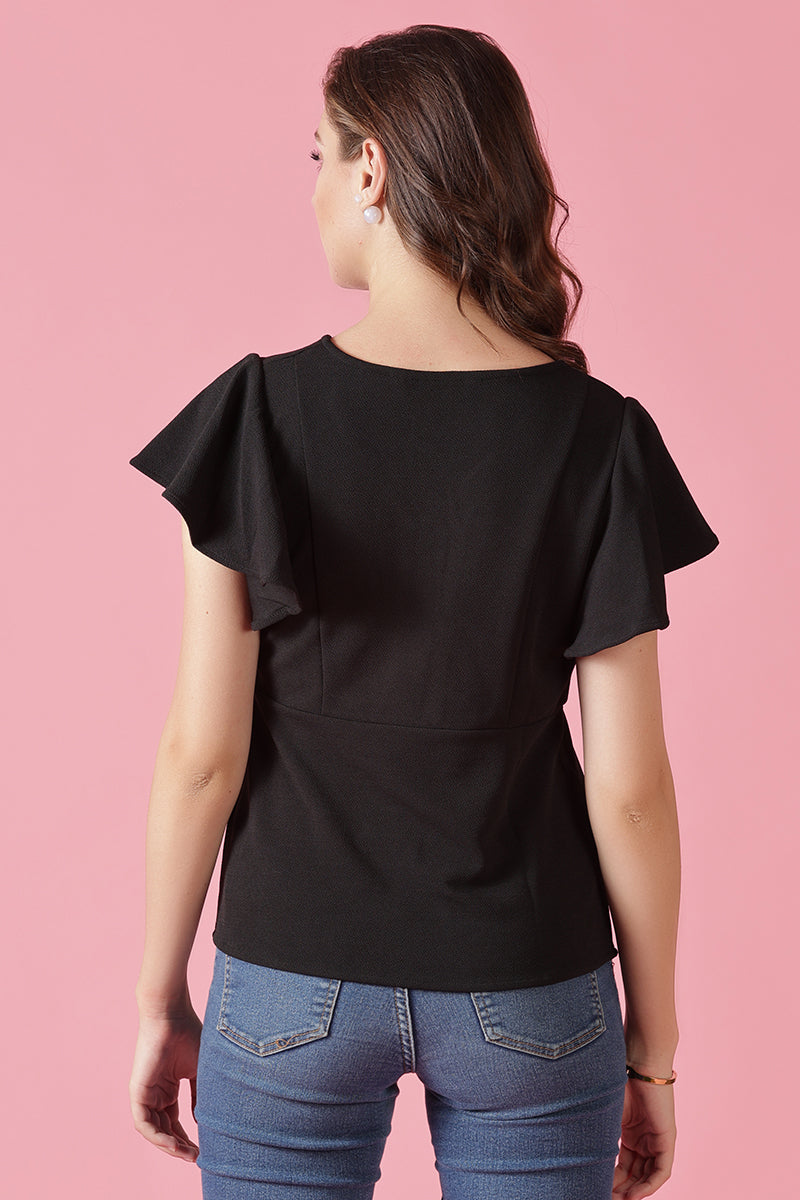 Gipsy Black Knit Blouse
