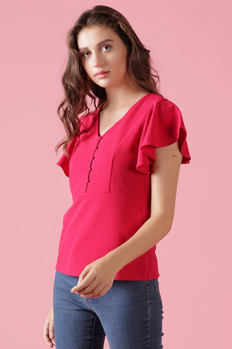 Gipsy Fuchsia Knit Blouse
