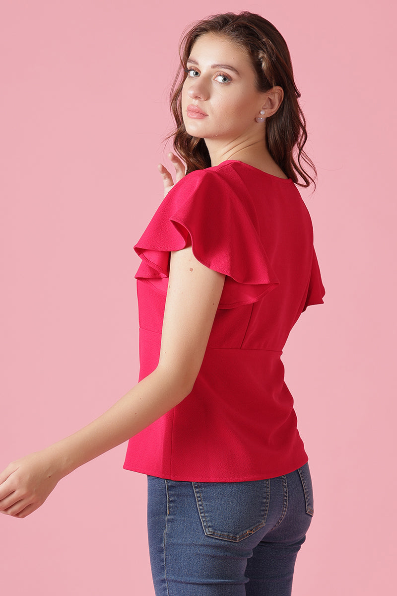 Gipsy Fuchsia Knit Blouse