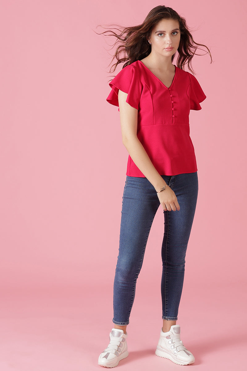 Gipsy Fuchsia Knit Blouse